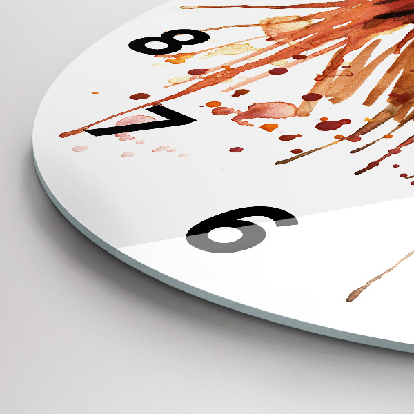 Pendule murale ronde Coq coloré