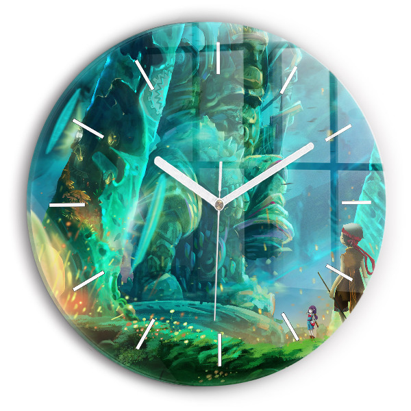 Pendule murale ronde Enfants dans la forêt