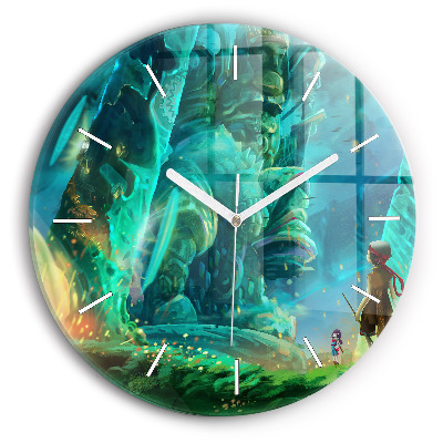 Pendule murale ronde Enfants dans la forêt