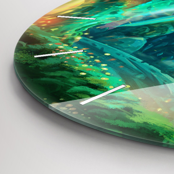 Pendule murale ronde Enfants dans la forêt