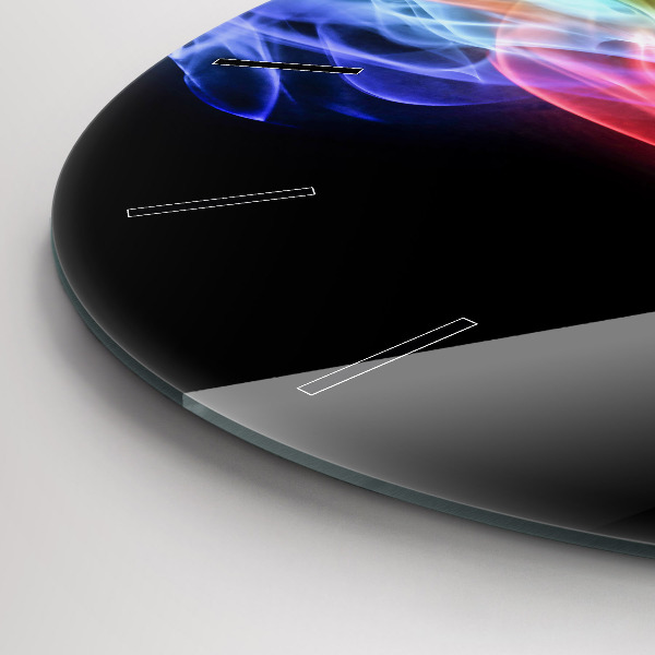 Horloge ronde Lignes colorées abstraites