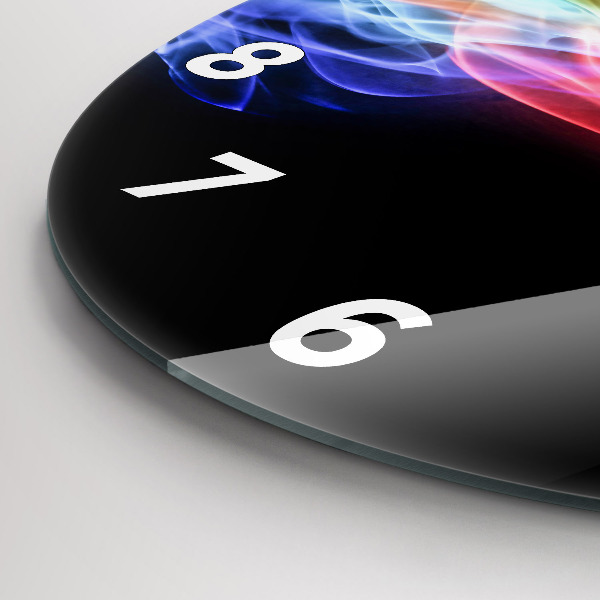 Horloge ronde Lignes colorées abstraites