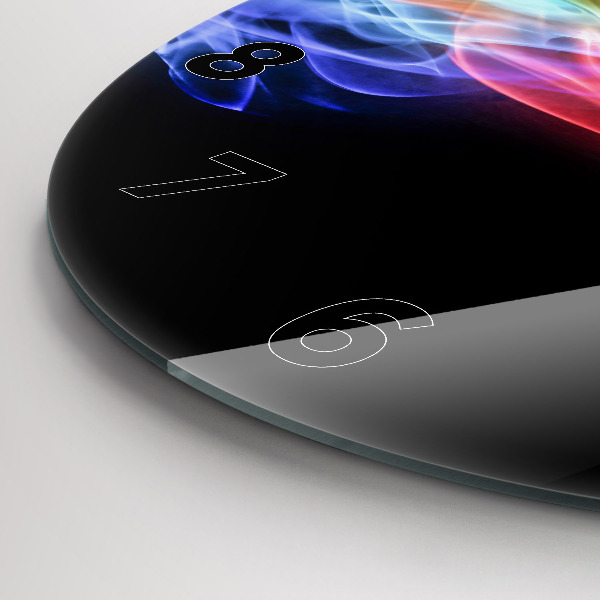 Horloge ronde Lignes colorées abstraites