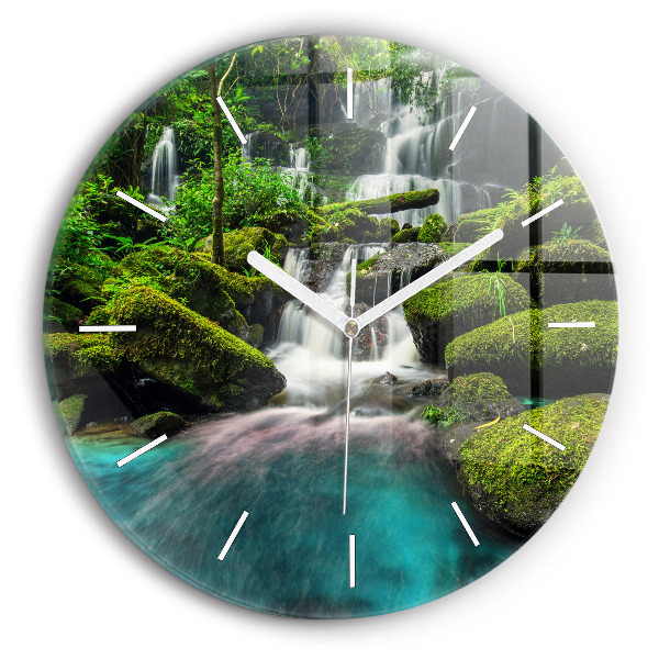 Pendule murale ronde Cascade Thaïlande