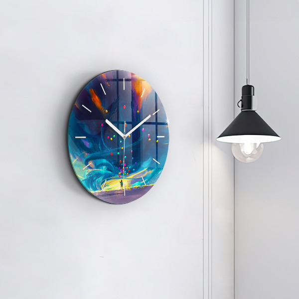 Pendule murale ronde Bébé et ballons