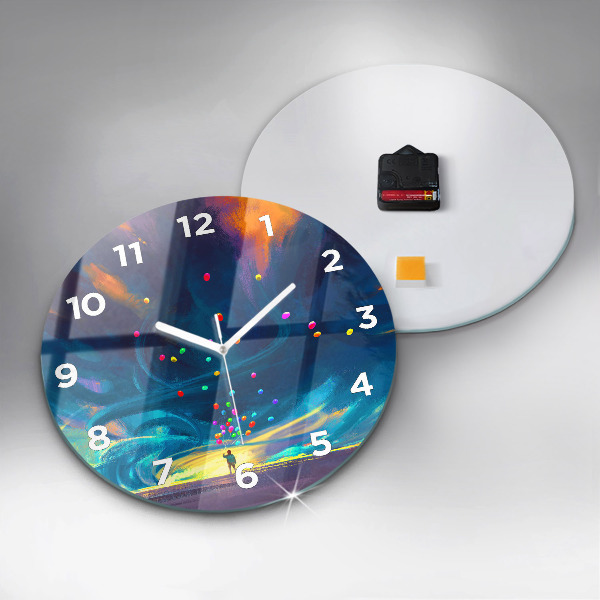 Pendule murale ronde Bébé et ballons