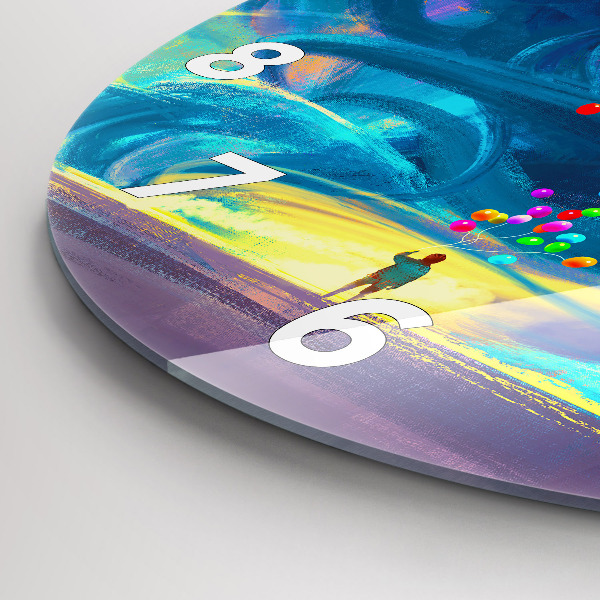 Pendule murale ronde Bébé et ballons