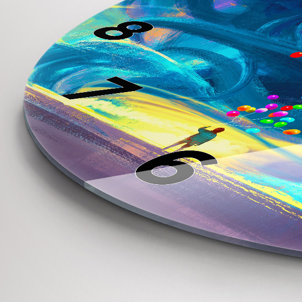 Pendule murale ronde Bébé et ballons