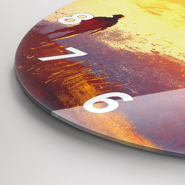 Pendule murale ronde 'Paysage d''automne'