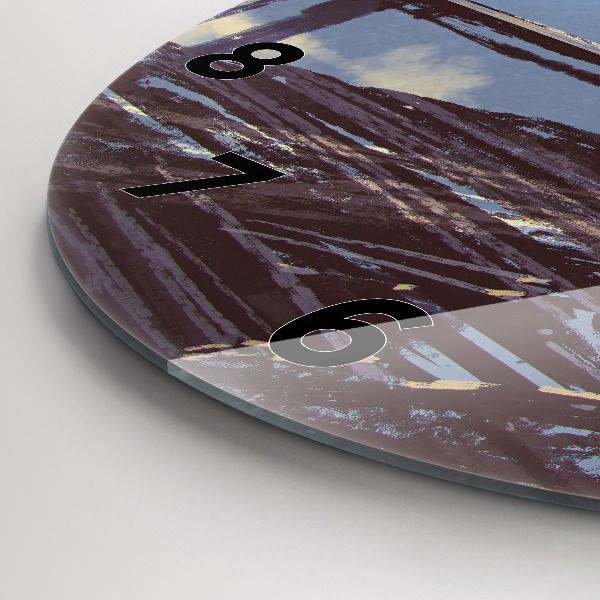 Pendule murale ronde Ange, pont et vélo