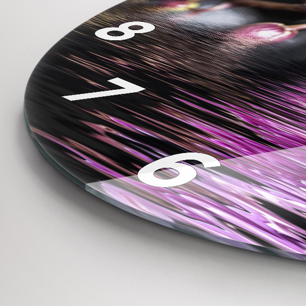 Horloge ronde 'Fleur d''orchidée sur l''eau'