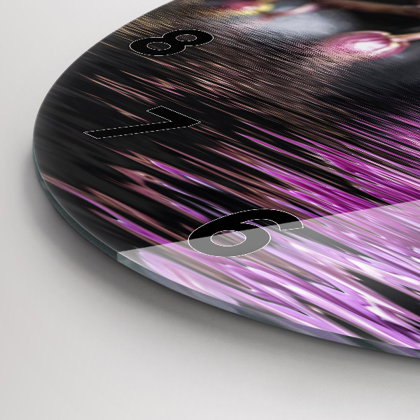 Horloge ronde 'Fleur d''orchidée sur l''eau'