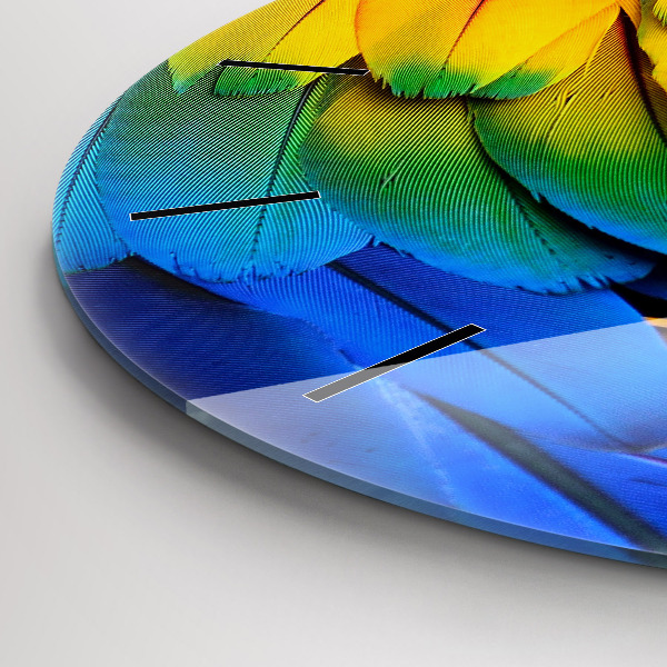 Pendule murale ronde 'Ailes d''oiseaux colorées'