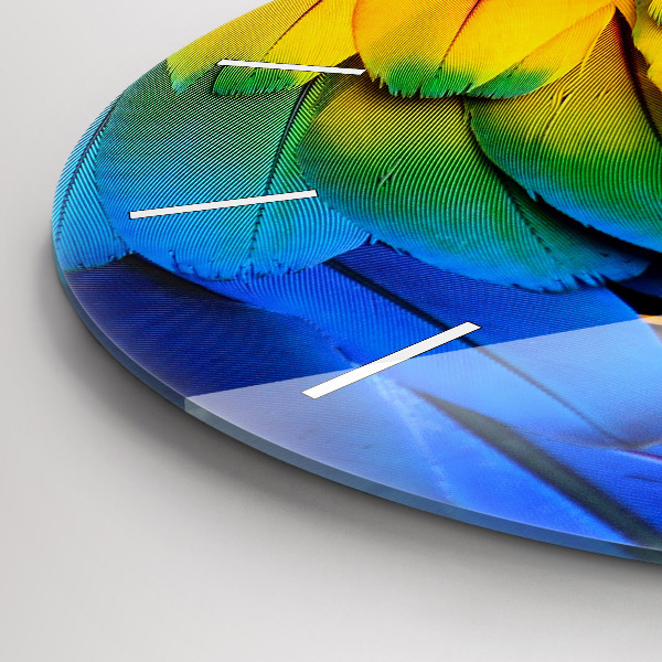 Pendule murale ronde 'Ailes d''oiseaux colorées'