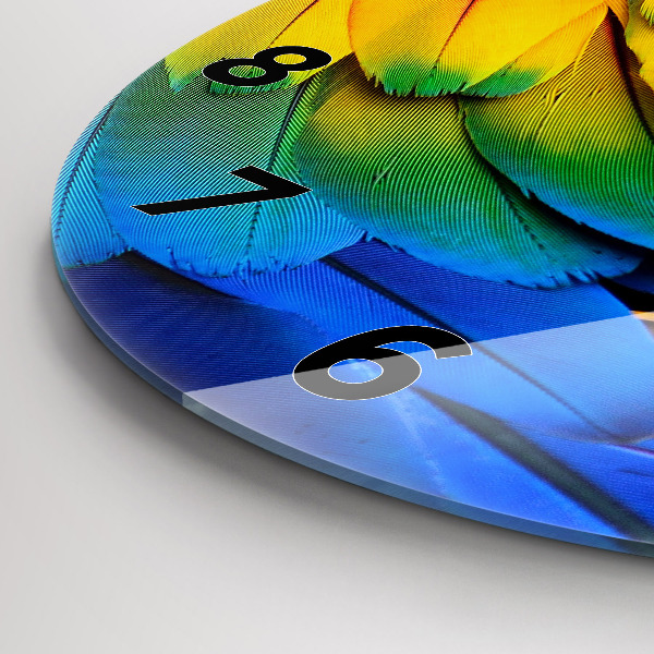 Pendule murale ronde 'Ailes d''oiseaux colorées'