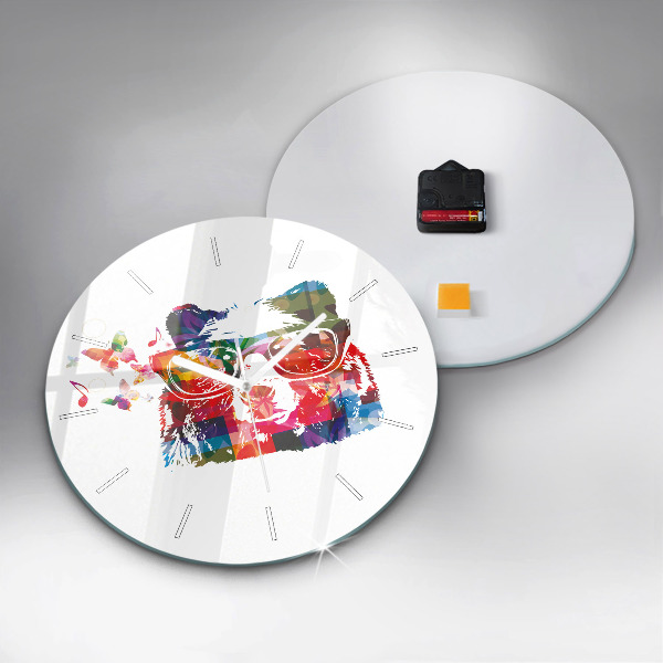 Pendule murale ronde 'Tête d''ours'