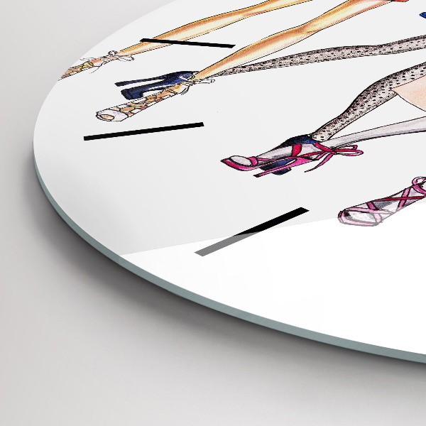 Pendule murale ronde Filles à la mode