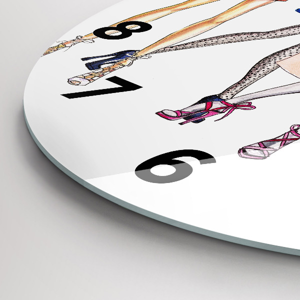 Pendule murale ronde Filles à la mode