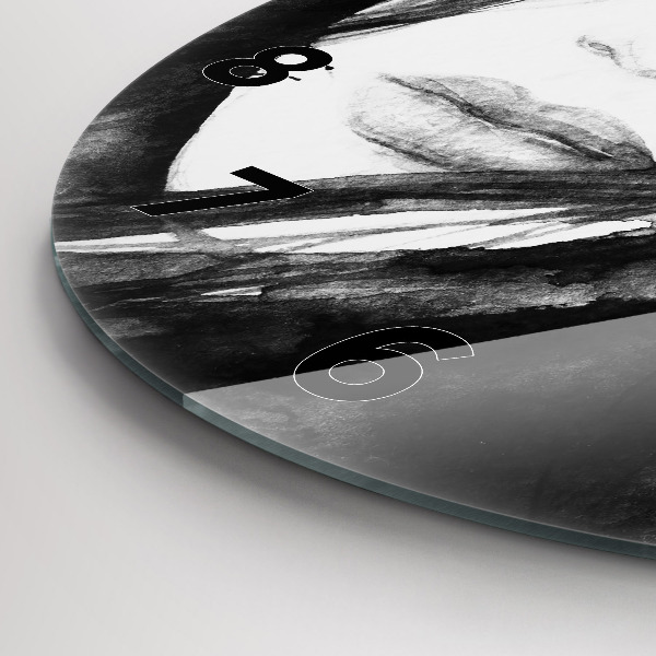 Pendule murale ronde 'Portrait d''une femme'