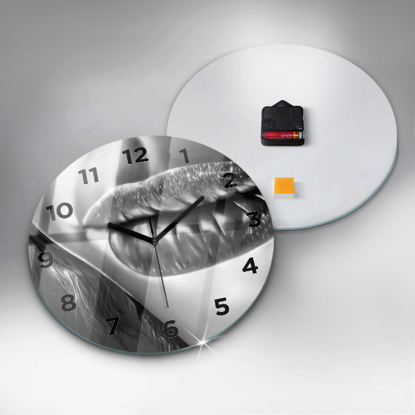 Horloge ronde Les lèvres de la femme