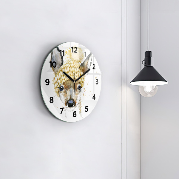 Pendule murale ronde Un cerf