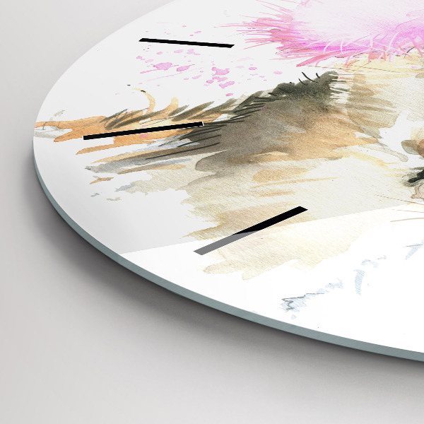 Pendule murale ronde Cerf des forêts