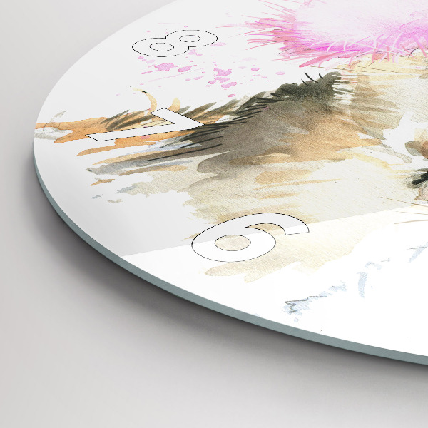 Pendule murale ronde Cerf des forêts