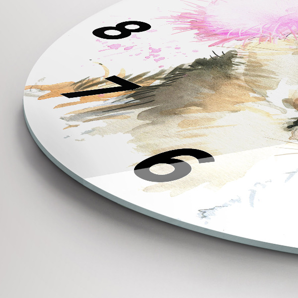 Pendule murale ronde Cerf des forêts