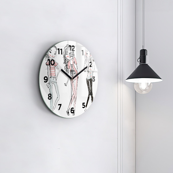 Pendule murale ronde Mode féminine