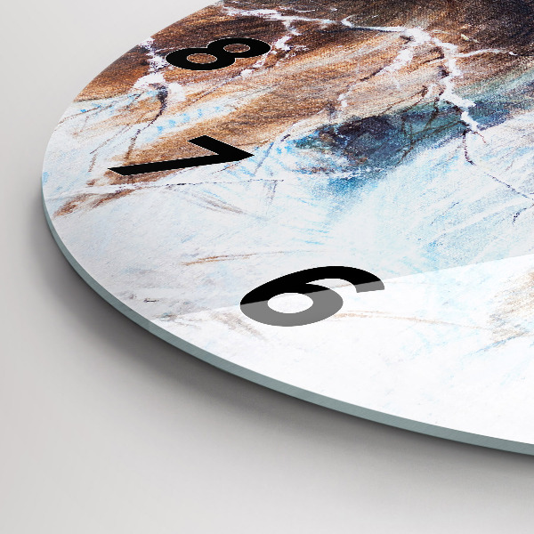 Pendule murale ronde Les loups dans la forêt