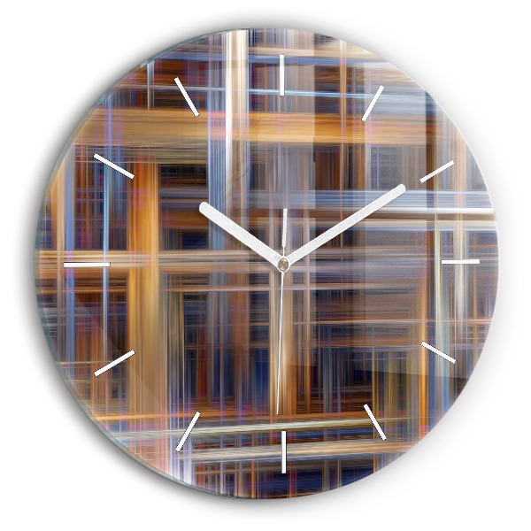 Horloge ronde Géométrie abstraite
