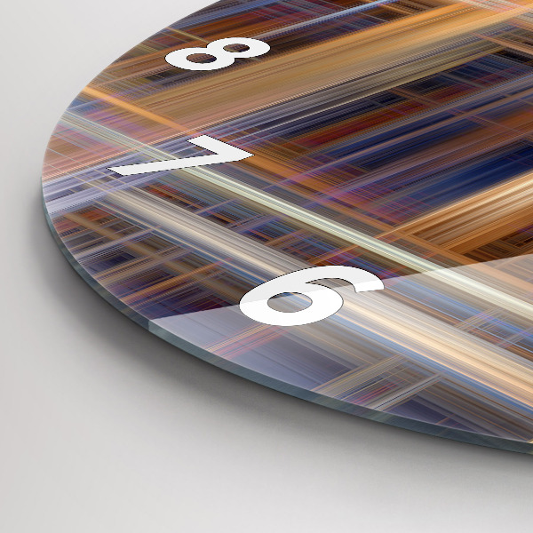 Horloge ronde Géométrie abstraite