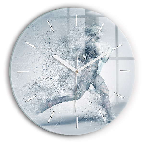 Horloge ronde Homme qui court