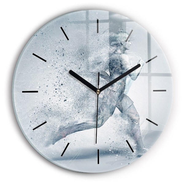 Horloge ronde Homme qui court