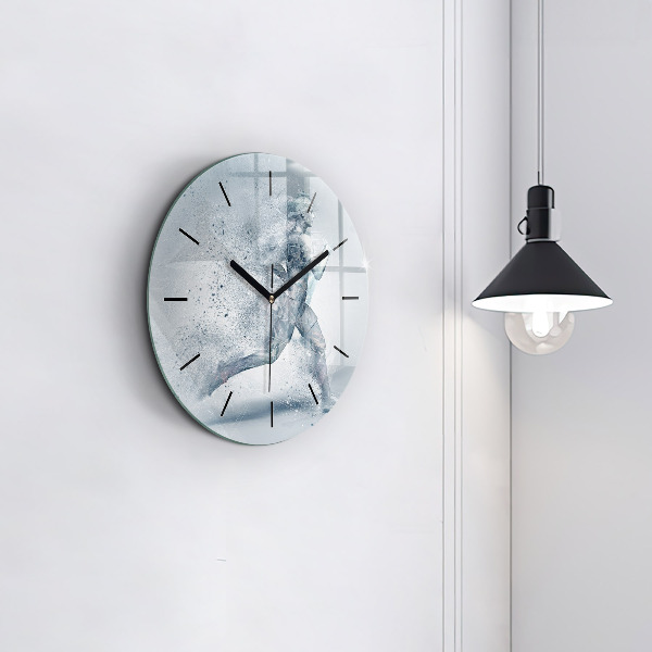 Horloge ronde Homme qui court