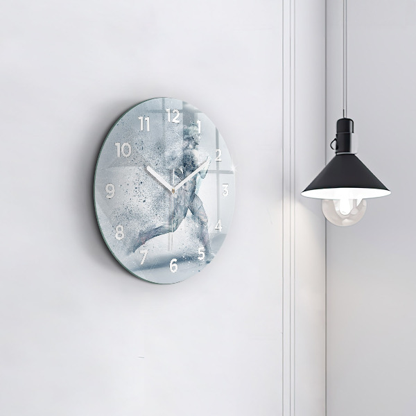 Horloge ronde Homme qui court