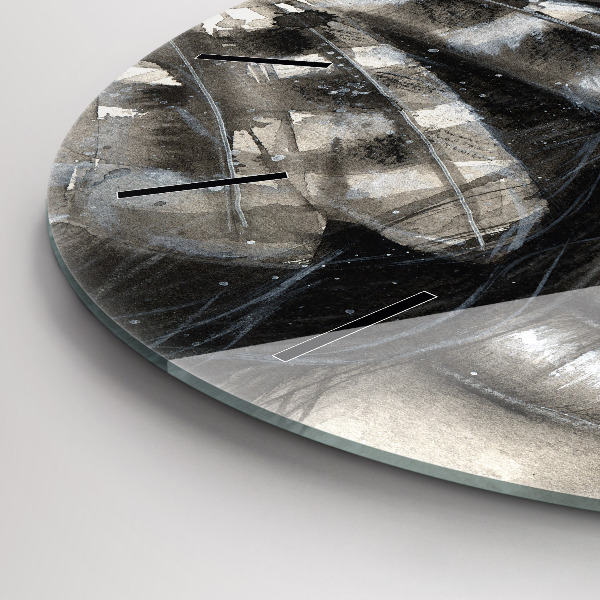 Horloge ronde Portrait peint