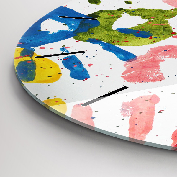 Horloge ronde 'Empreintes de mains d''enfants'