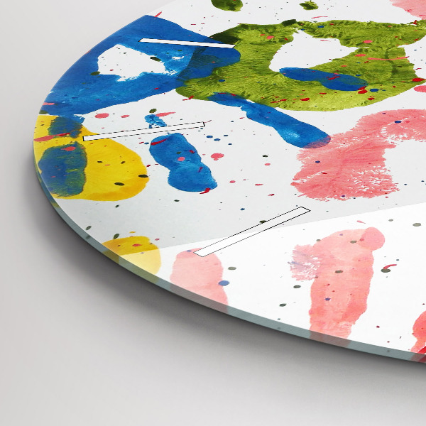 Horloge ronde 'Empreintes de mains d''enfants'