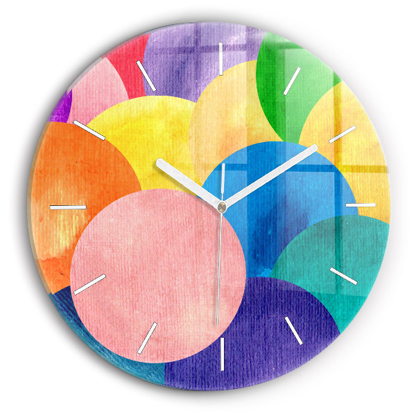 Horloge ronde Cercles abstraits