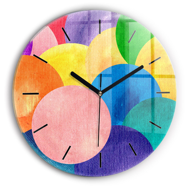 Horloge ronde Cercles abstraits