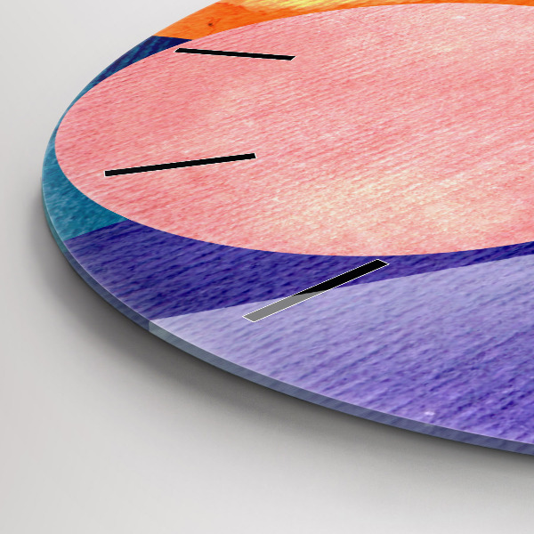 Horloge ronde Cercles abstraits