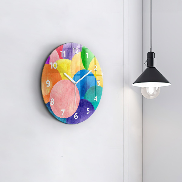 Horloge ronde Cercles abstraits