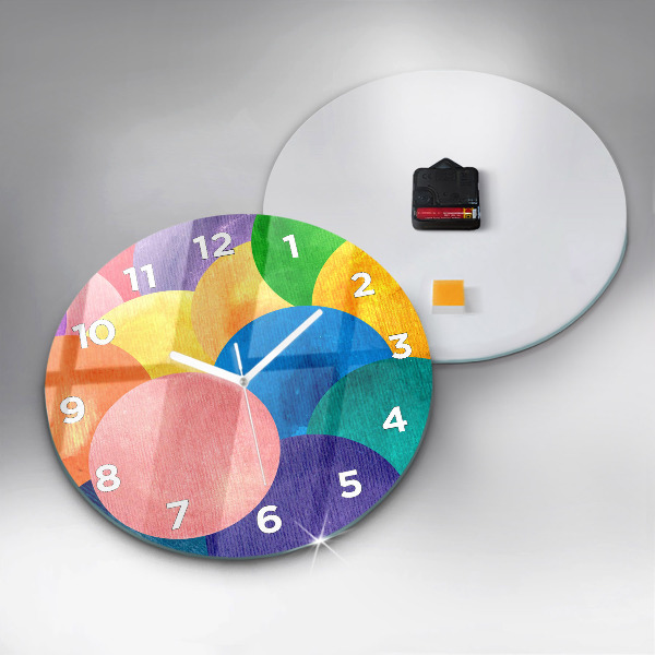 Horloge ronde Cercles abstraits