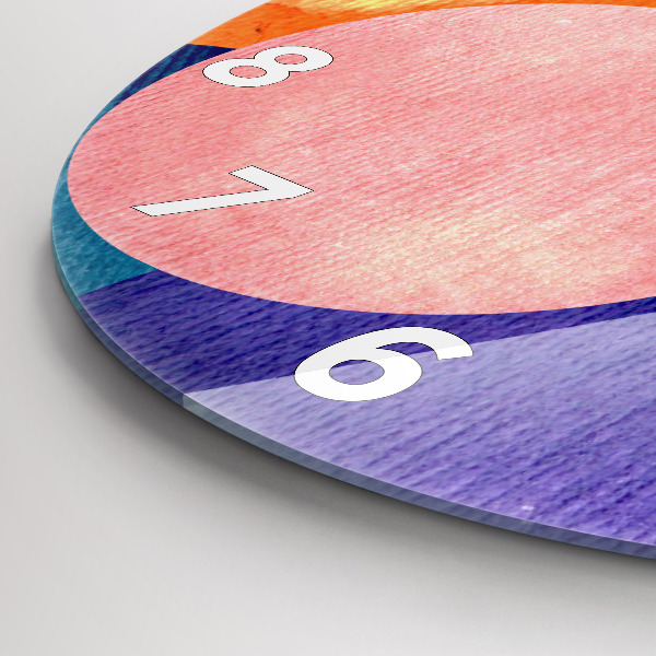 Horloge ronde Cercles abstraits