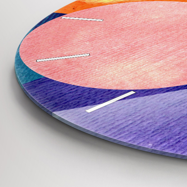 Horloge ronde Cercles abstraits