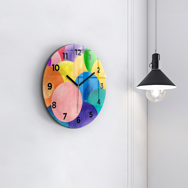 Horloge ronde Cercles abstraits