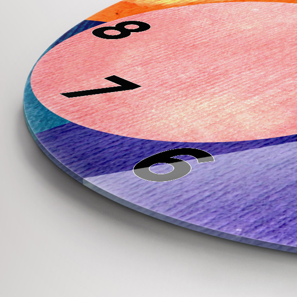 Horloge ronde Cercles abstraits