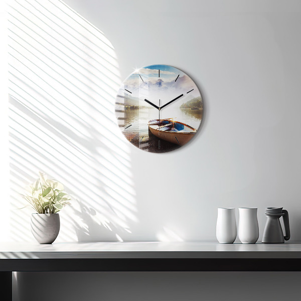 Horloge ronde Vue sur le lac