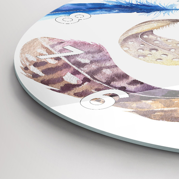 Horloge ronde 'Illustration d''art rétro'